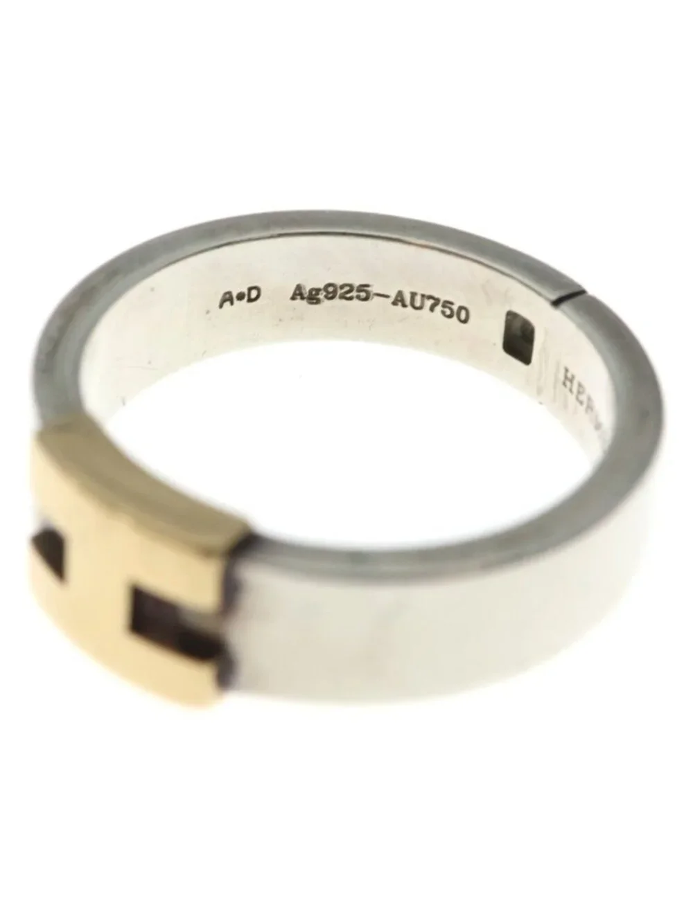 Hermes Ring Silver Yellow Gold